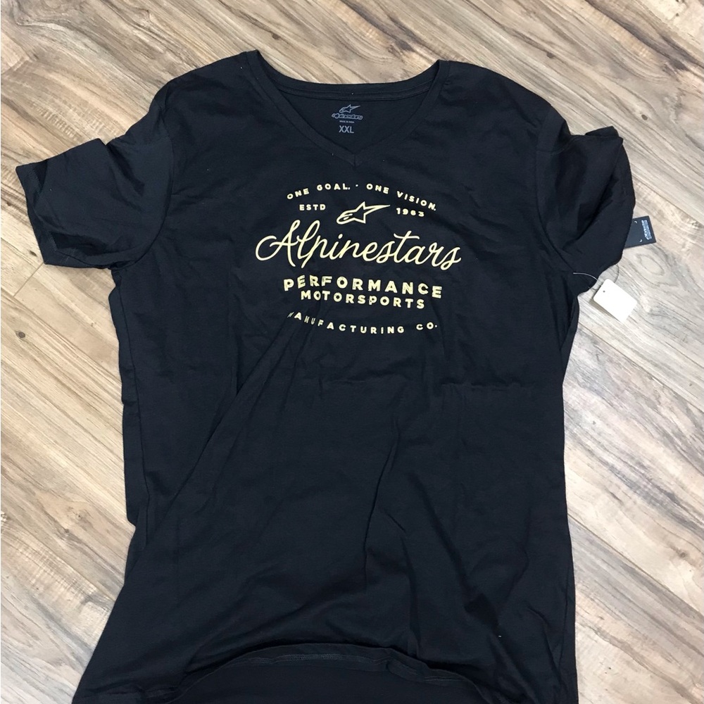 Alpinestars Black and Gold Short Sleeve Tee